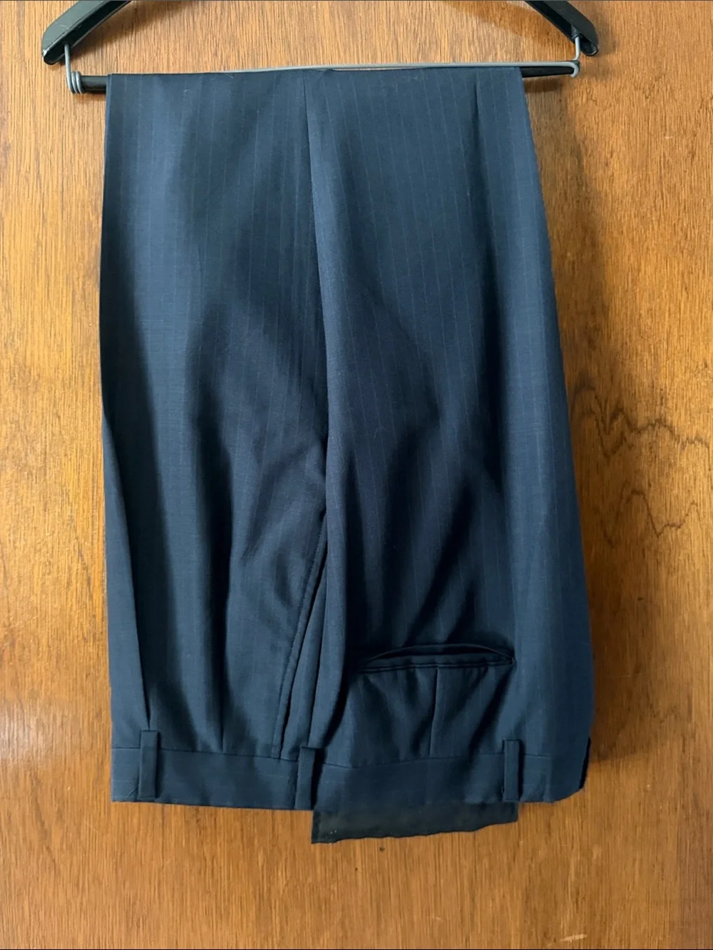 Hart Schaffner Marx Navy Pinstripe Suit Jacket and Dress Pants